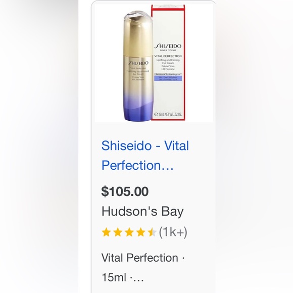 Shiseido Vital Perfection Uplifting and Firming Eye Cream 15ml - Picture 2 of 2